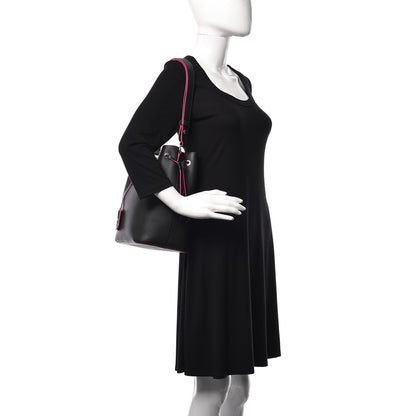 Louis Vuitton Calfskin Lockme Bucket Black 2 of 10