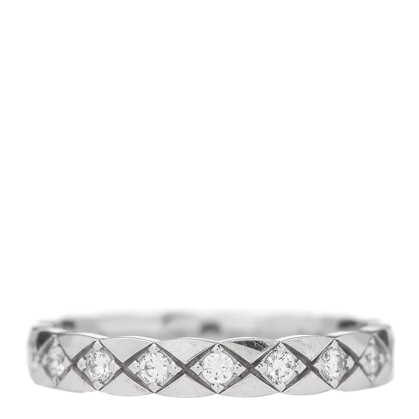 18K White Gold Diamond Mini Coco Crush Ring 53 6.5
