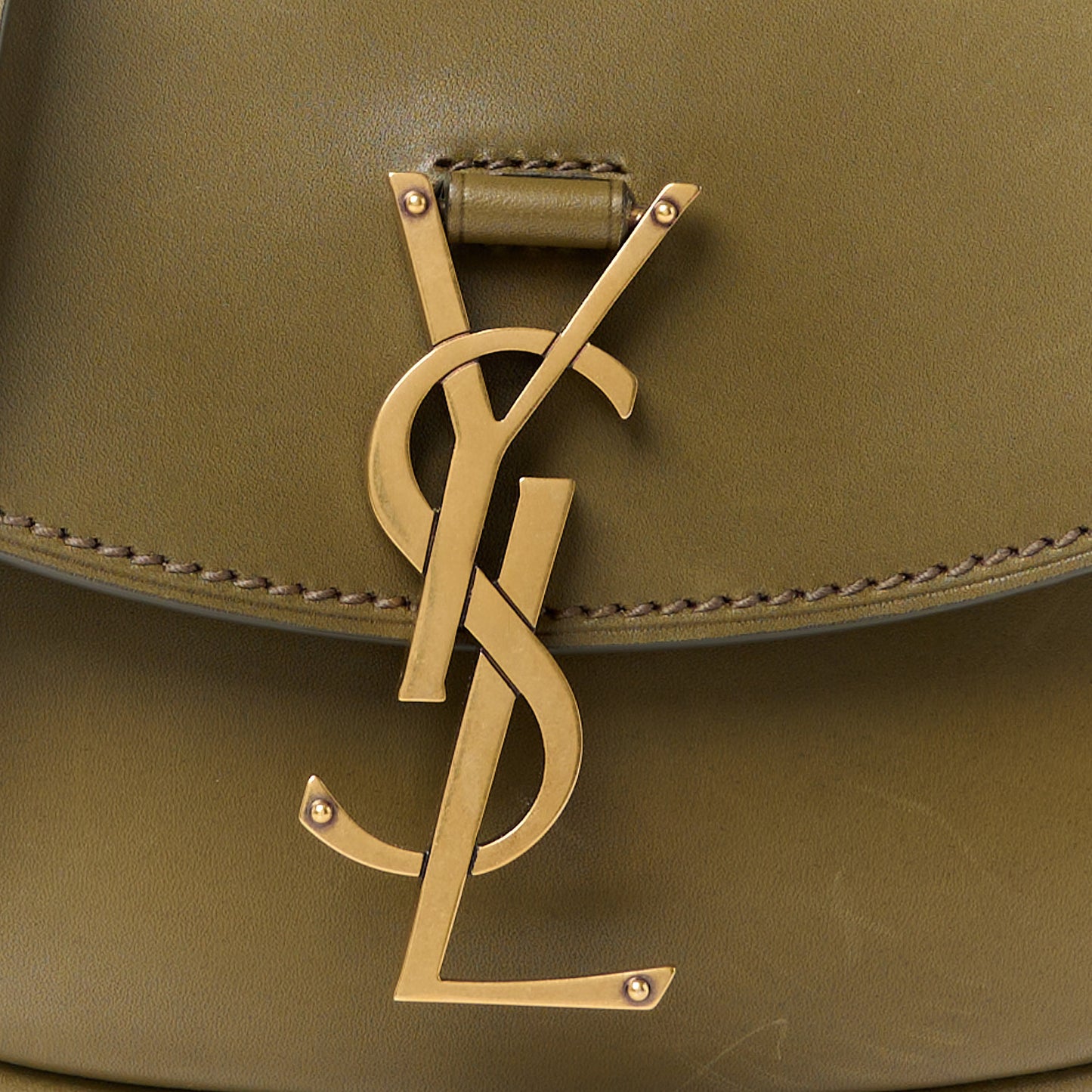 Smooth Calfskin Classic Monogram Small Kaia Satchel Green