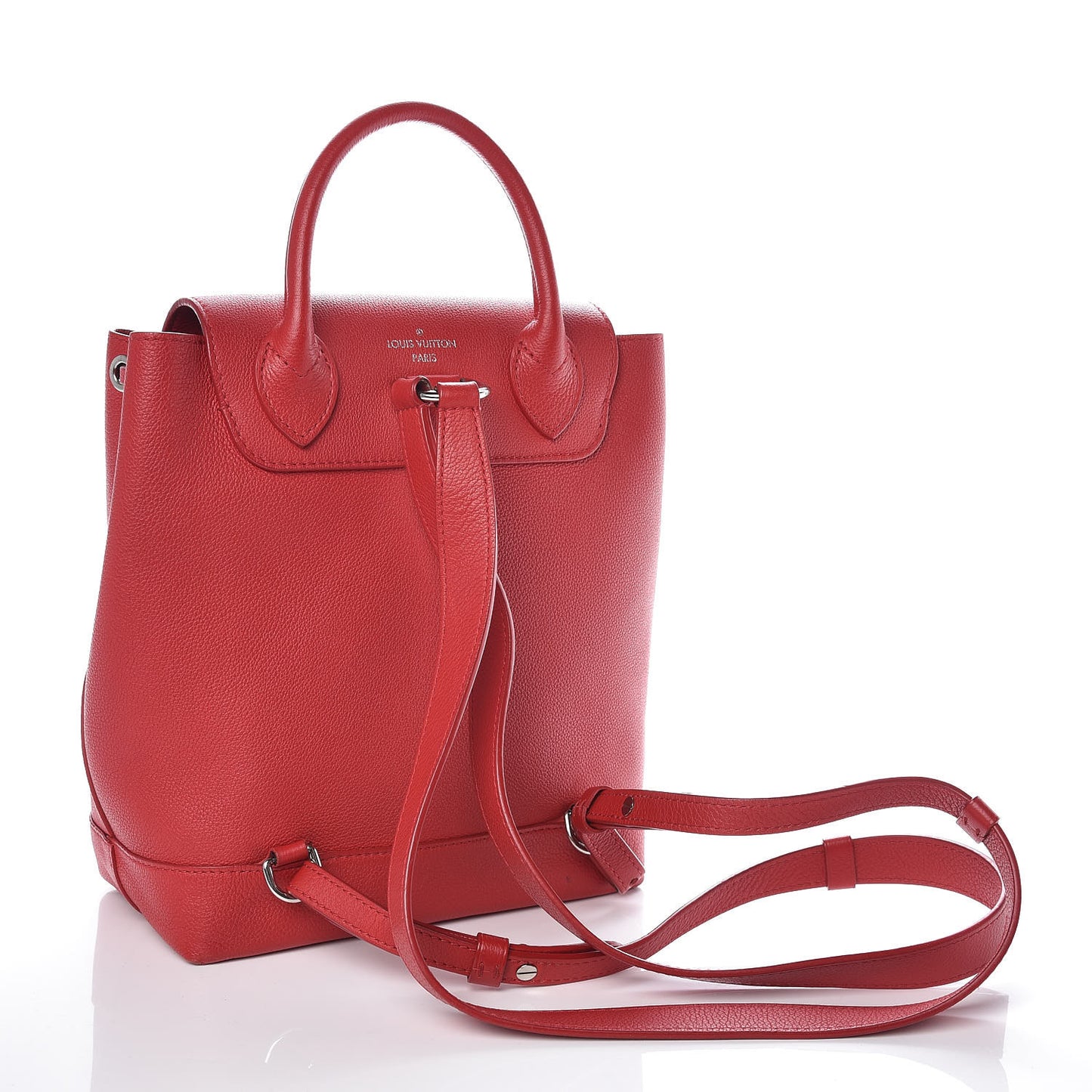Soft Calfskin Lockme Backpack Rubis