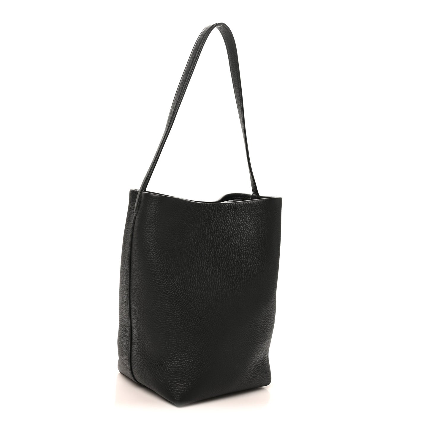 Grained Calfskin Medium N/S Park Tote Black