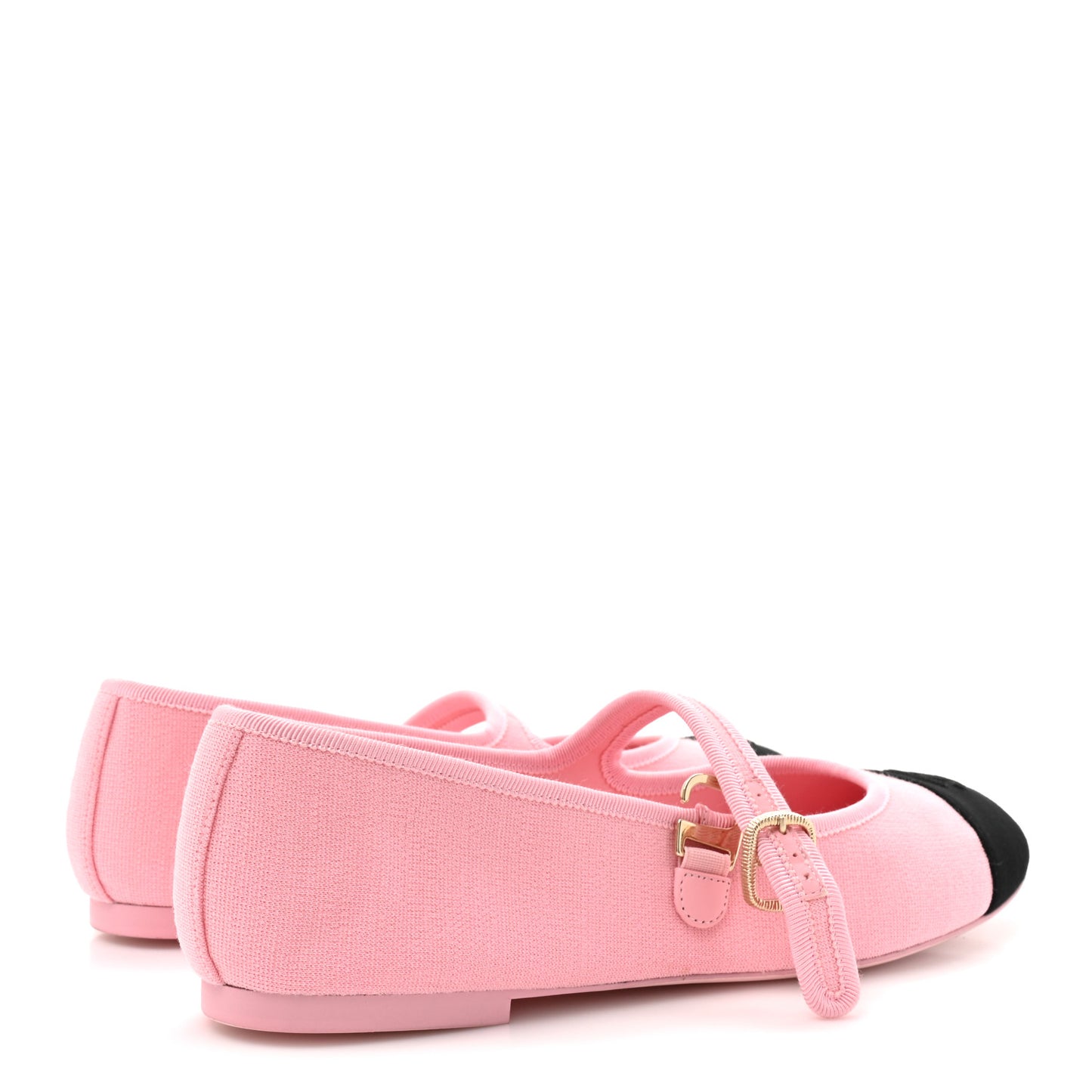 Fabric Grosgrain Mary Jane Flats 41 Light Pink Black