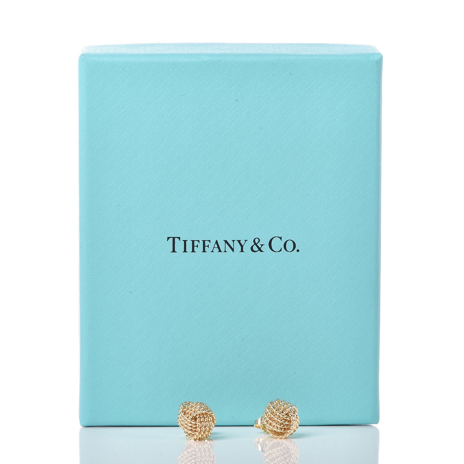 Tiffany 18K Yellow Gold Twist Knot Earrings 5 of 5