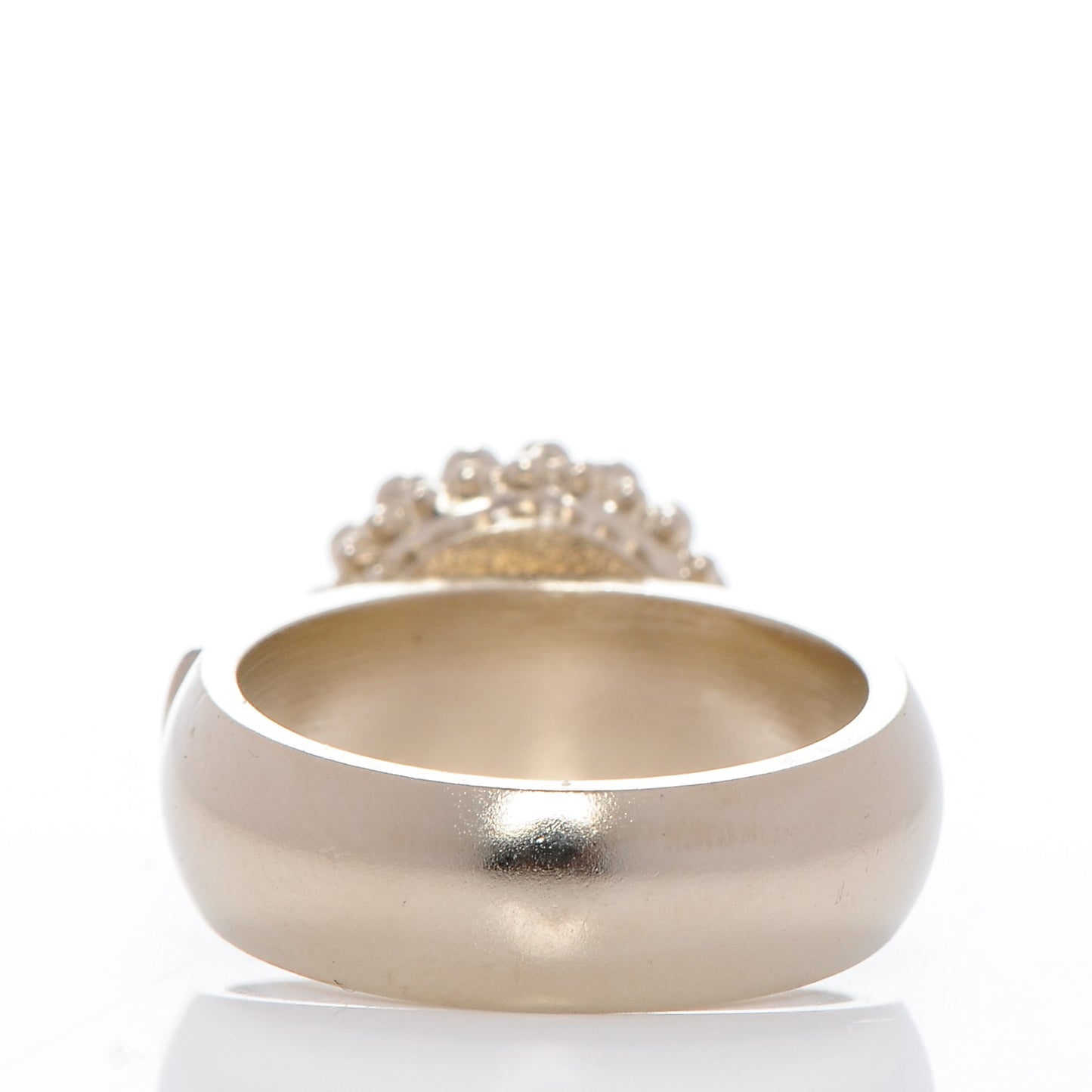Pearl Crystal CC Ring 53 6.25 Gold Pearly White
