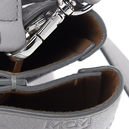 MCM Calfskin Ottomar Monogram Sarah Convertible Hobo Dove 9 of 9