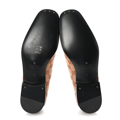 Gucci X MLB GG Monogram LA Dodgers Embroidered Mens Loafers 8 Beige Ruggine Black 6 of 9