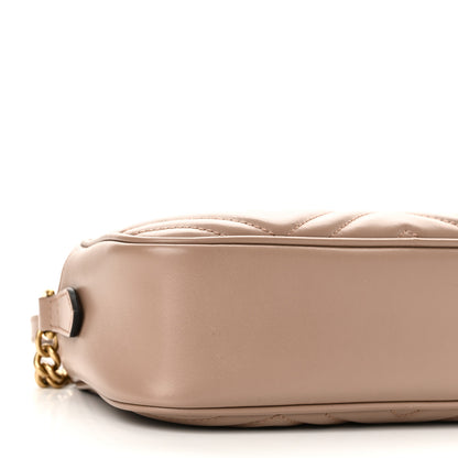 Gucci Calfskin Matelasse Small GG Marmont Chain Shoulder Bag Porcelain Rose 14 of 19