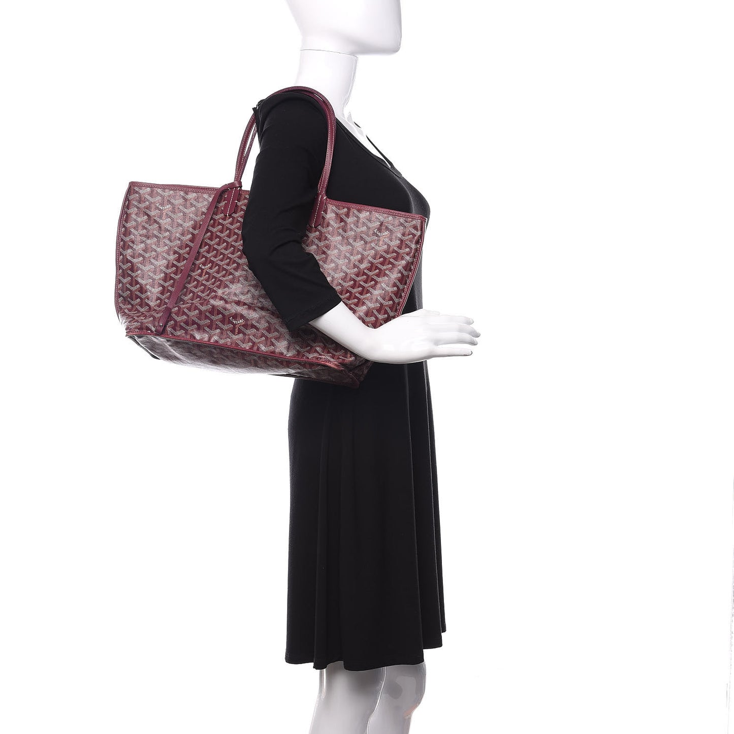 Goyardine Reversible Anjou PM Burgundy
