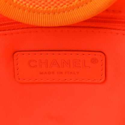 Chanel Mixed Fibers Calfskin Deauville Medium Tote Yellow Orange 8 of 13