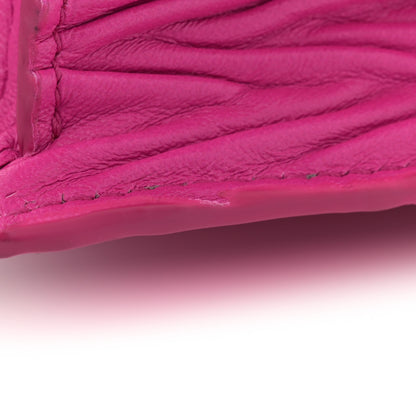 Alexander McQueen Lambskin Pleated Skull Small Chain Crossbody Bag Fuchsia 12 of 12