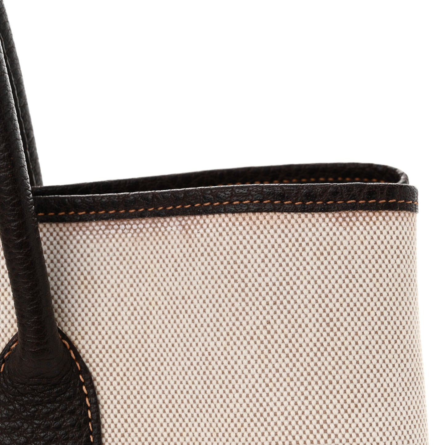 Buffle Skipper Toile Garden Party 36 MM Tote Marron Fonce