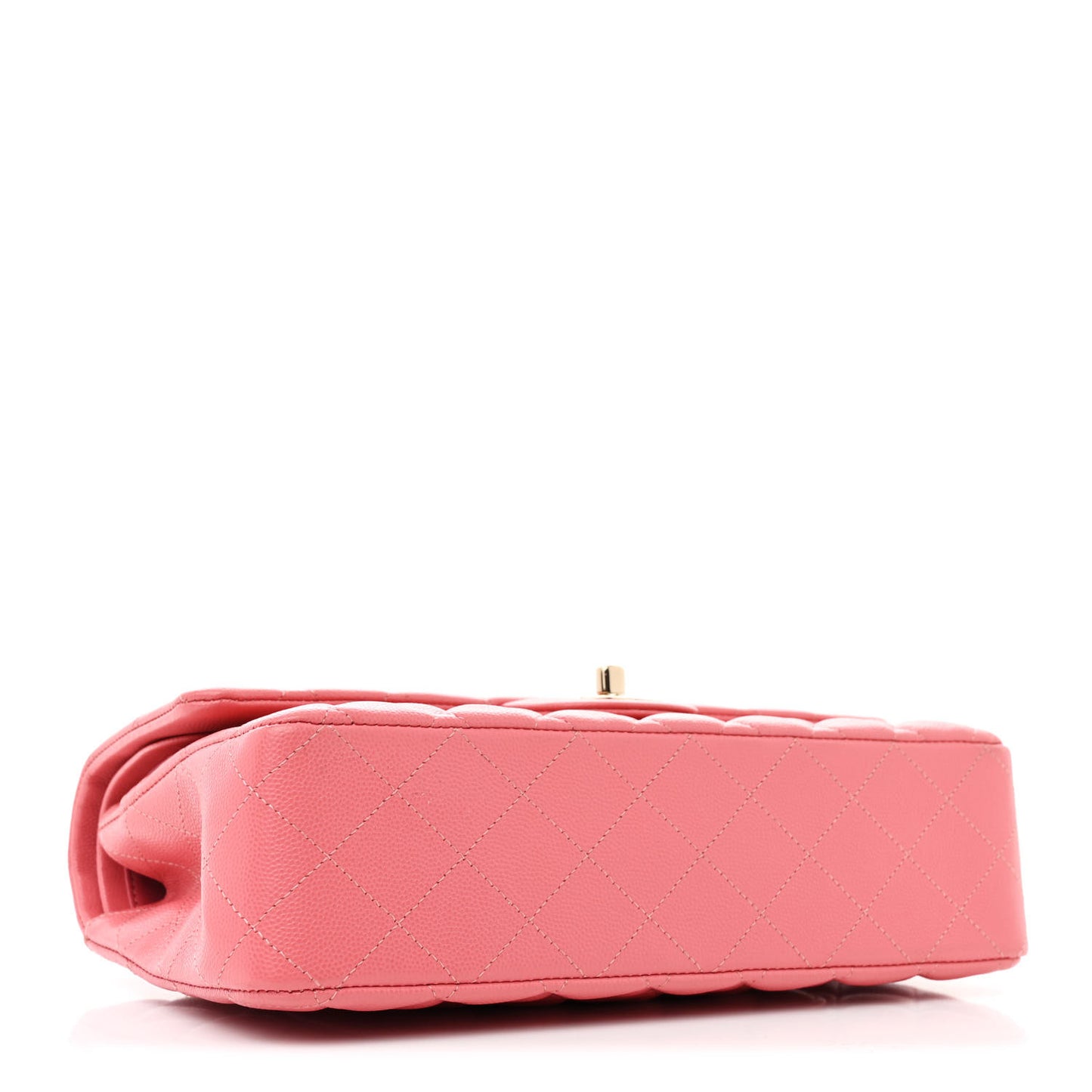 Caviar Quilted Medium Double Flap Pink