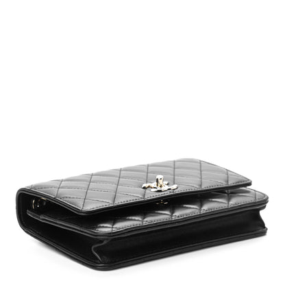 Chanel Lambskin Quilted Trendy CC Wallet On Chain WOC Black 3 of 9