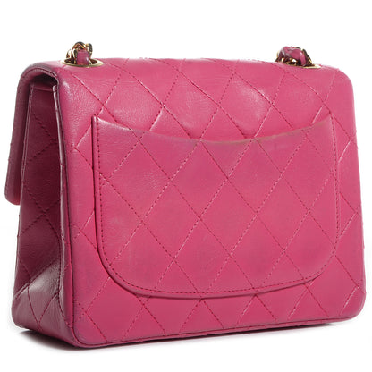 Chanel Lambskin Quilted Mini Square Flap Pink 3 of 10