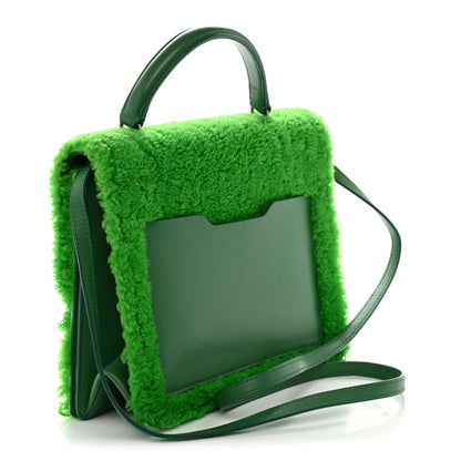 Off-White Shearling Calfskin Jitney 2.8 Bag Green 3 of 14