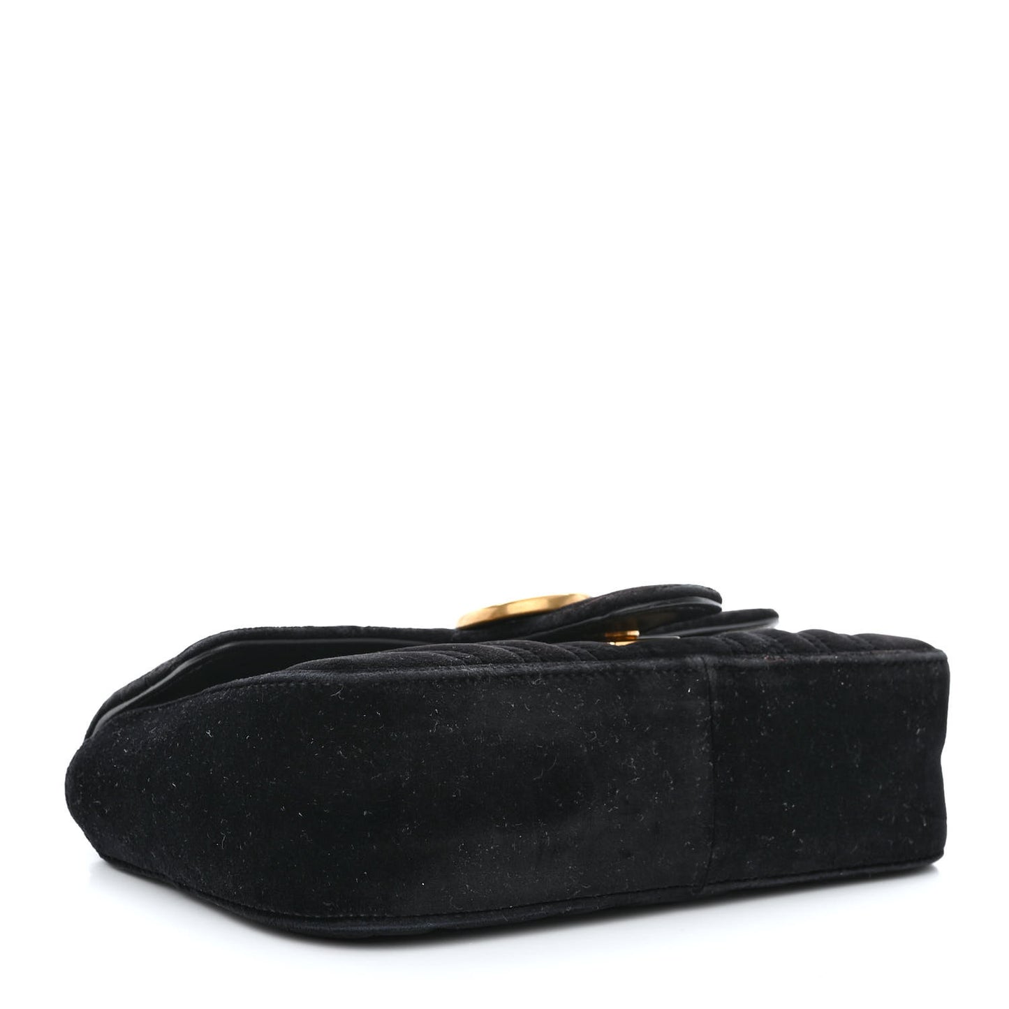Velvet Matelasse Mini GG Marmont Shoulder Bag Black
