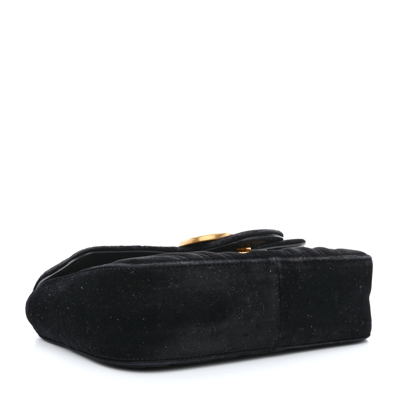 Gucci Velvet Matelasse Mini GG Marmont Shoulder Bag Black 4 of 13
