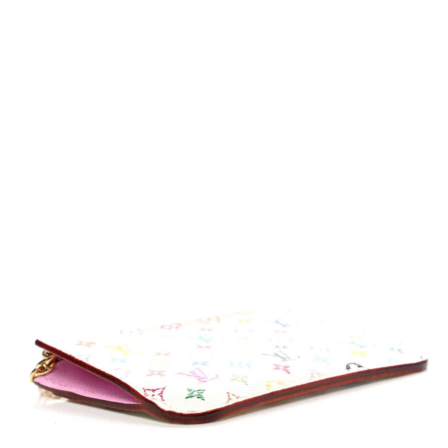 Louis Vuitton Monogram Multicolor Key Pouch White Litchi 4 of 10