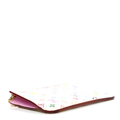 Louis Vuitton Monogram Multicolor Key Pouch White Litchi 4 of 10