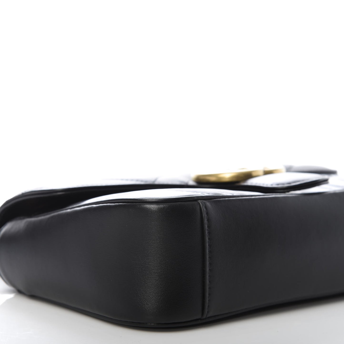 Calfskin Matelasse Small GG Marmont Shoulder Bag Black