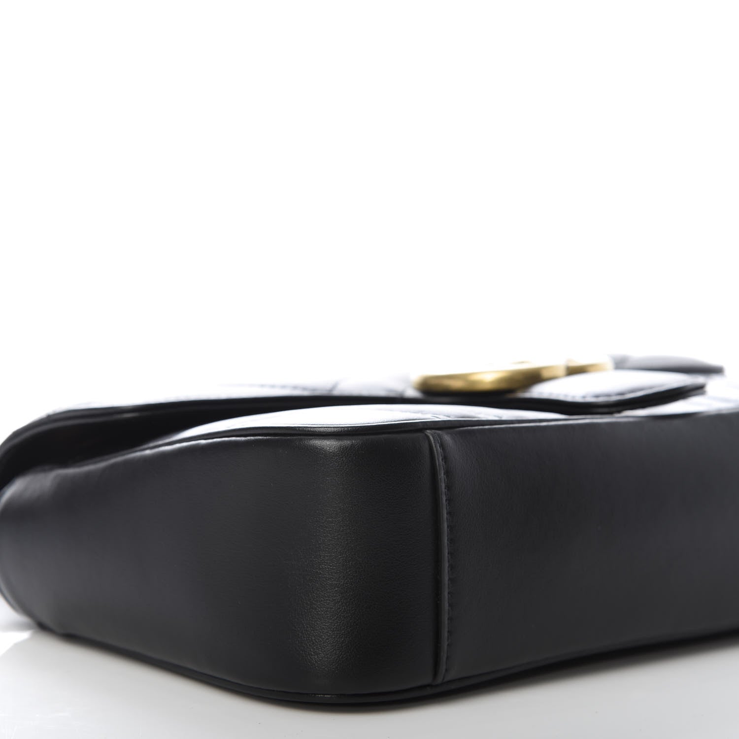 Gucci Calfskin Matelasse Small GG Marmont Shoulder Bag Black 6 of 9