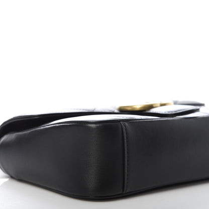 Gucci Calfskin Matelasse Small GG Marmont Shoulder Bag Black 6 of 9
