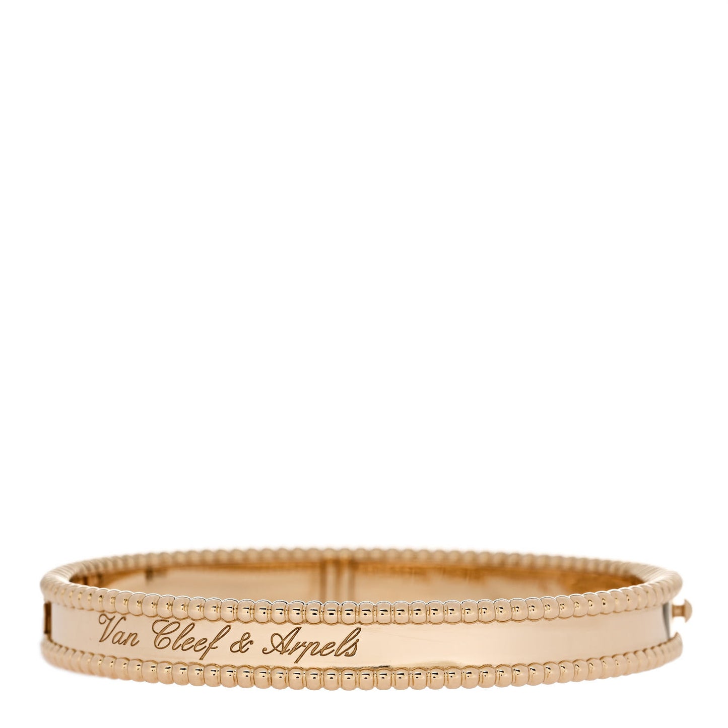 18K Yellow Gold Perlee Signature Bangle Bracelet S
