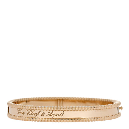 Van Cleef & Arpels 18K Yellow Gold Perlee Signature Bangle Bracelet S 2 of 4