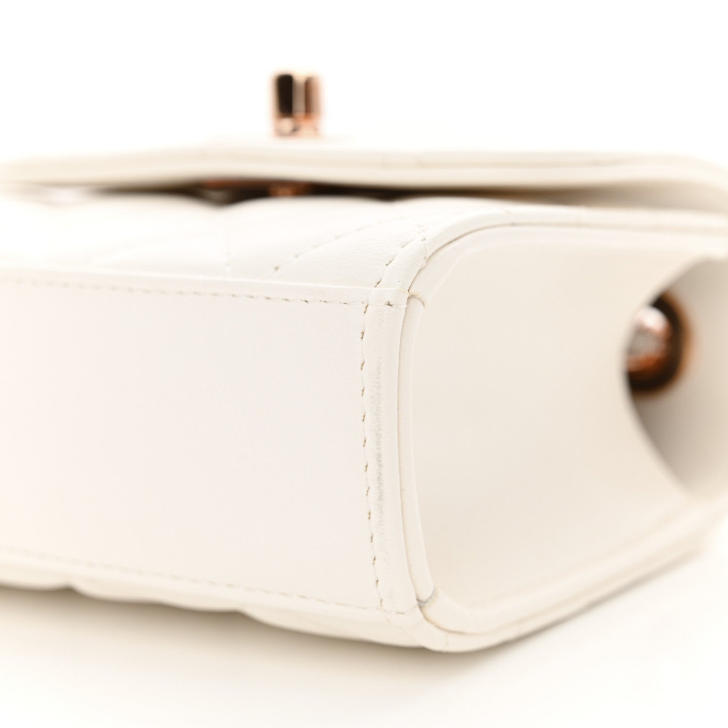 Chanel Lambskin Quilted Mini Trendy CC Clutch With Chain Ecru 10 of 11