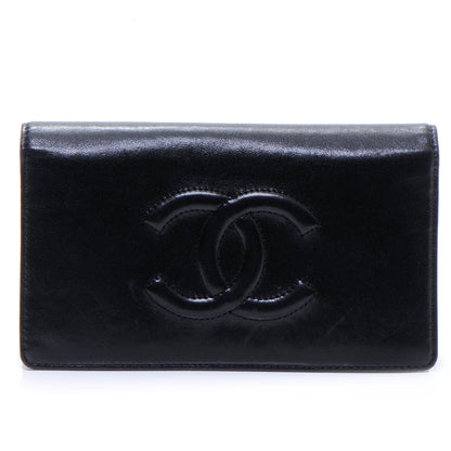 Chanel Lambskin CC Yen Wallet Black 1 of 8