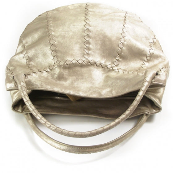 Bottega Veneta Metallic Leather Woven Hobo 5 of 10