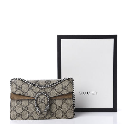 Gucci GG Supreme Monogram Super Mini Dionysus Shoulder Bag Taupe 9 of 9
