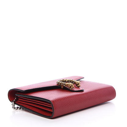 Gucci Calfskin Mini Dionysus Chain Wallet Hibiscus Red 3 of 12