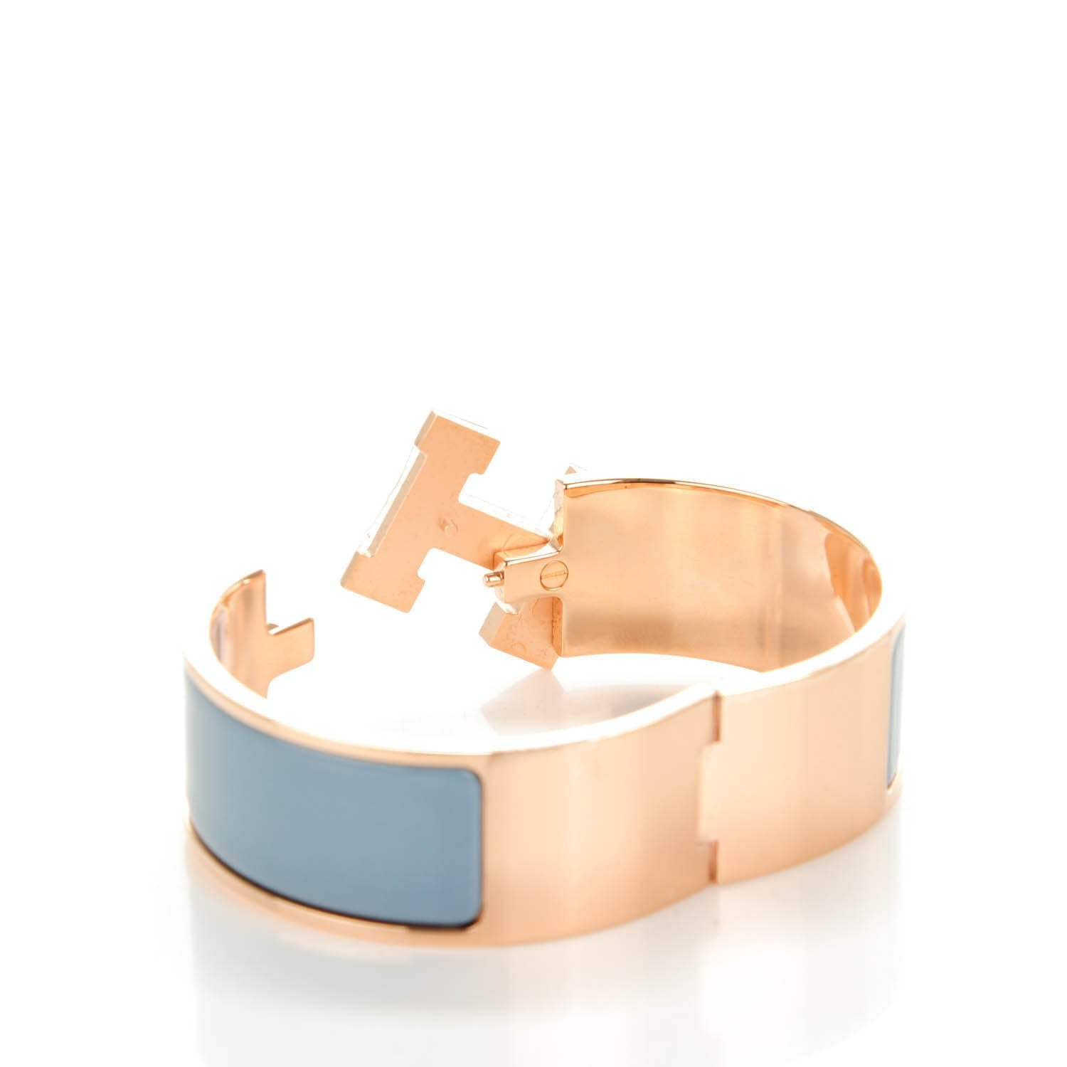 Hermes Enamel Wide Clic Clac H Bracelet PM Gris Orage 4 of 4