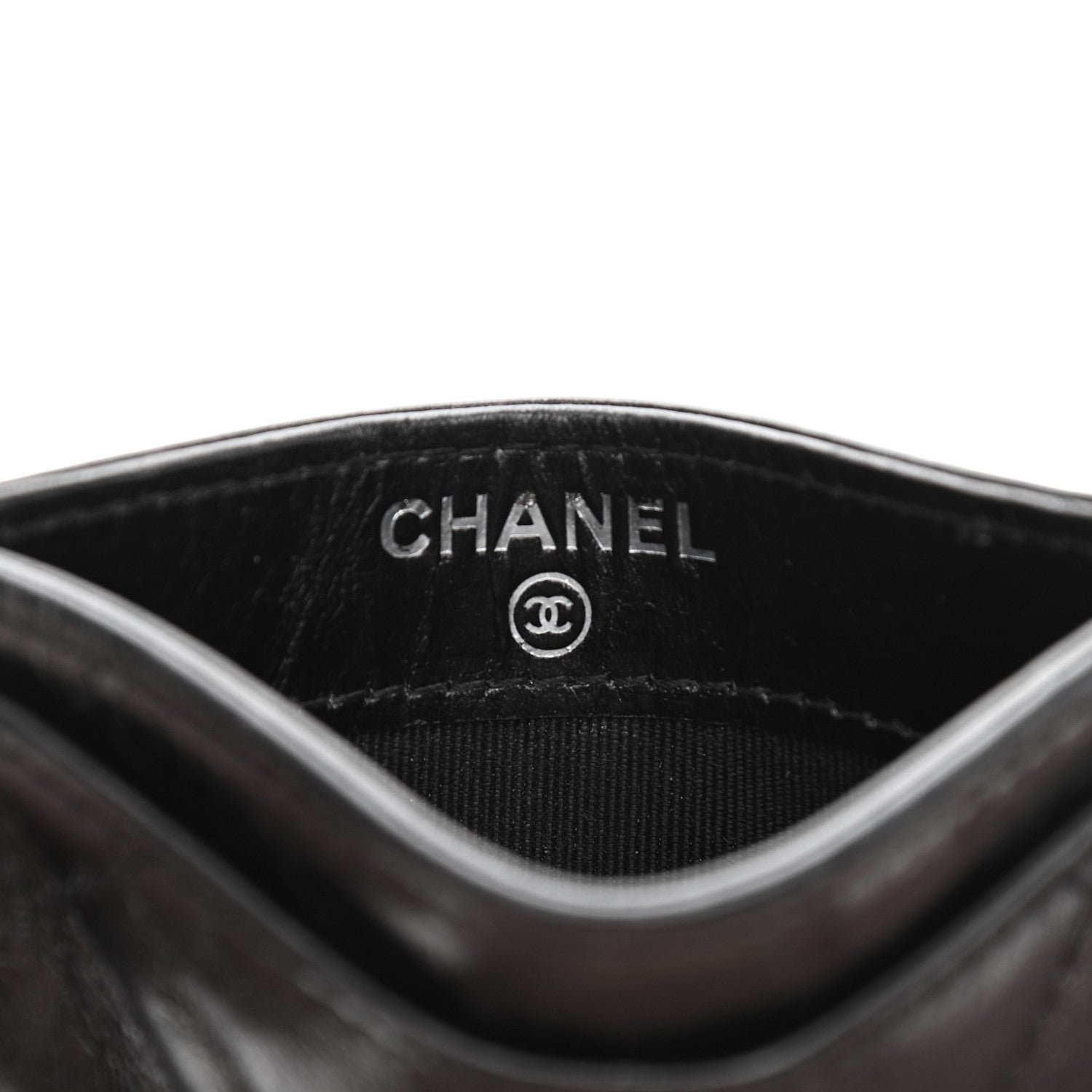 Chanel Metallic Aged Calfskin Quilted Reissue Card Holder Charcoal 6 of 9