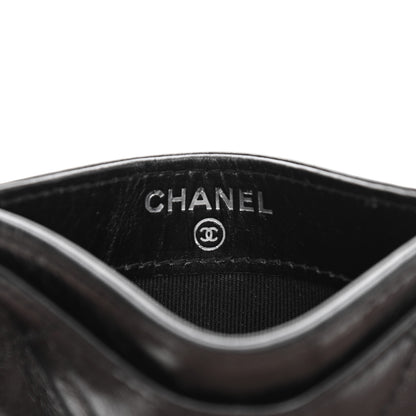 Chanel Metallic Aged Calfskin Quilted Reissue Card Holder Charcoal 6 of 9