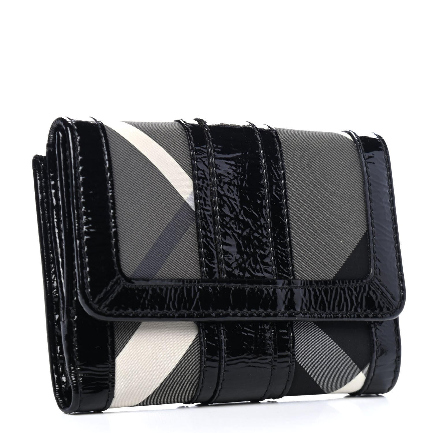 Burberry Beat Check Penrose Compact Wallet Black 2 of 5