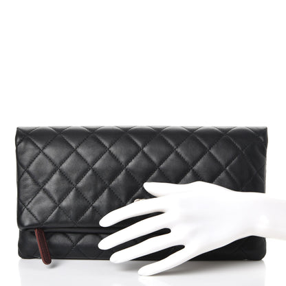 Chanel Lambskin Quilted CC Beauty Clutch Black 2 of 8
