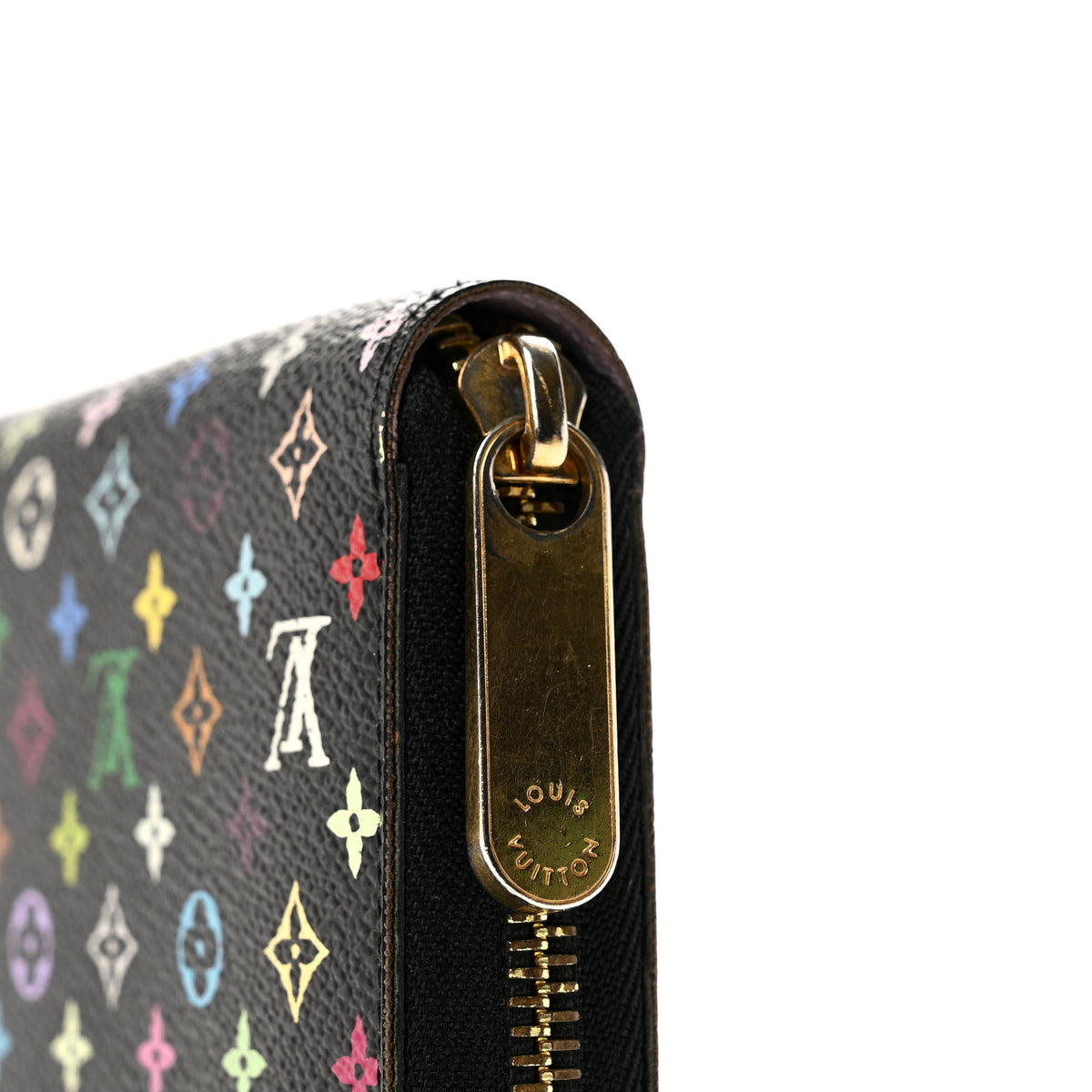 Monogram Multicolor Zippy Wallet Black Violet