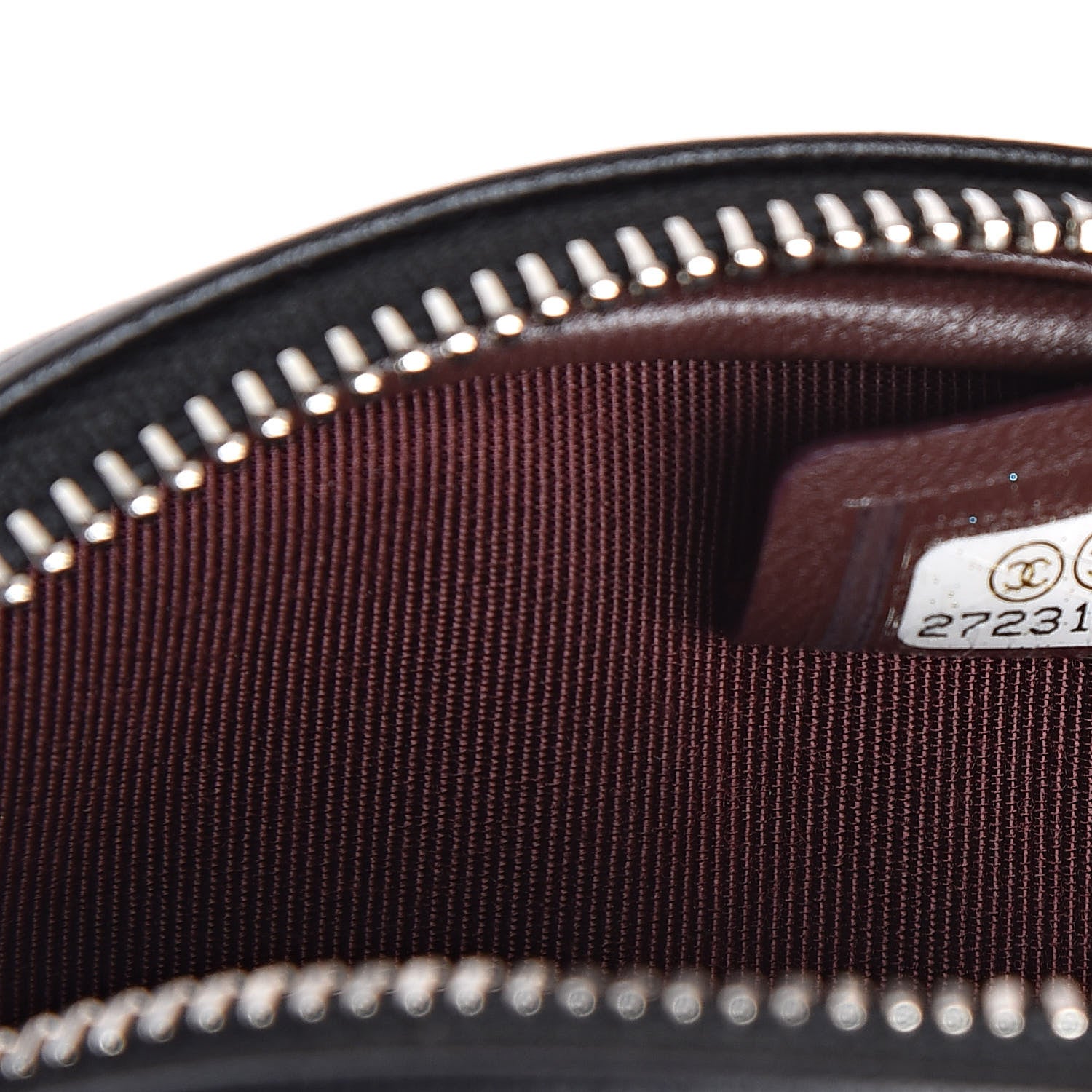 Chanel Lambskin Quilted Zip Around Classic Coin Purse Black 7 of 8