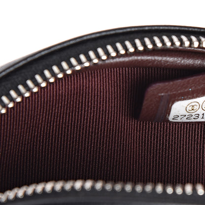 Chanel Lambskin Quilted Zip Around Classic Coin Purse Black 7 of 8