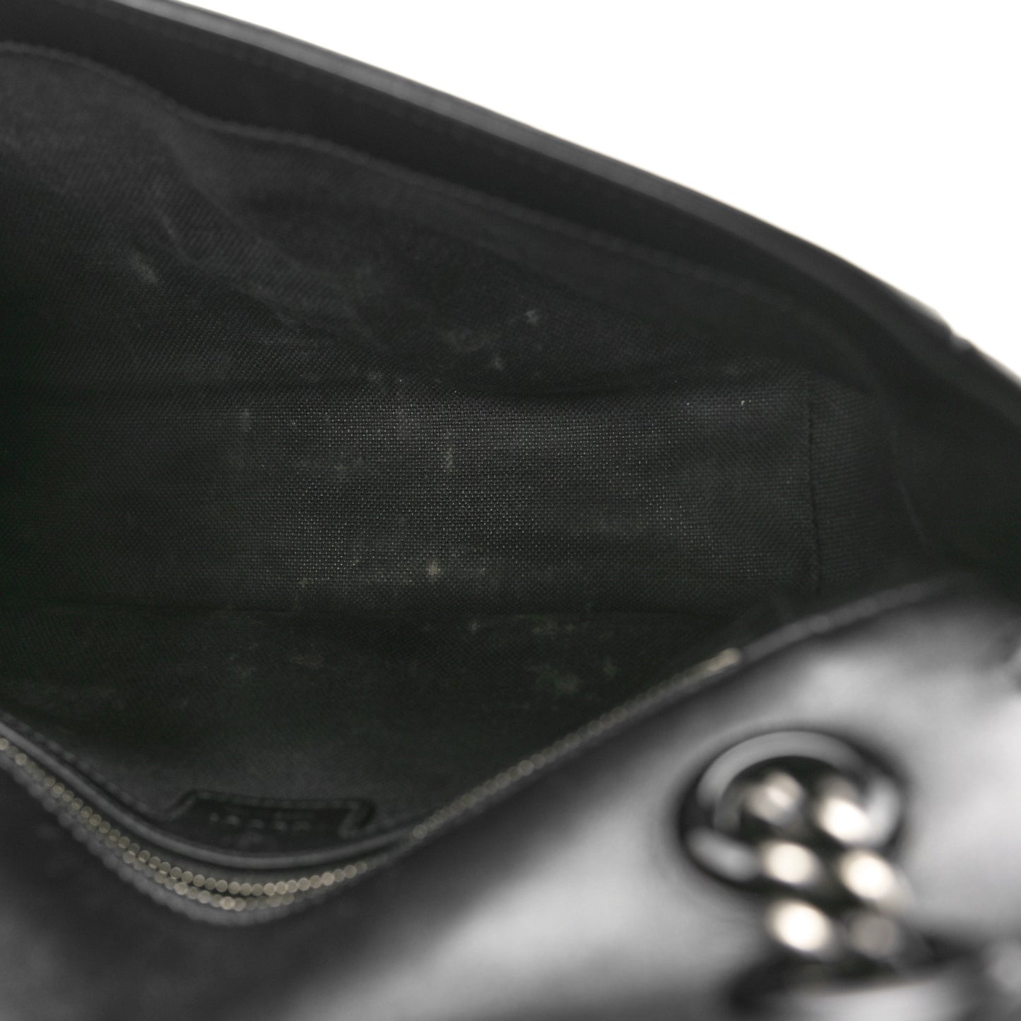 Calfskin Matelasse Monochrome Small GG Marmont Shoulder Bag Black