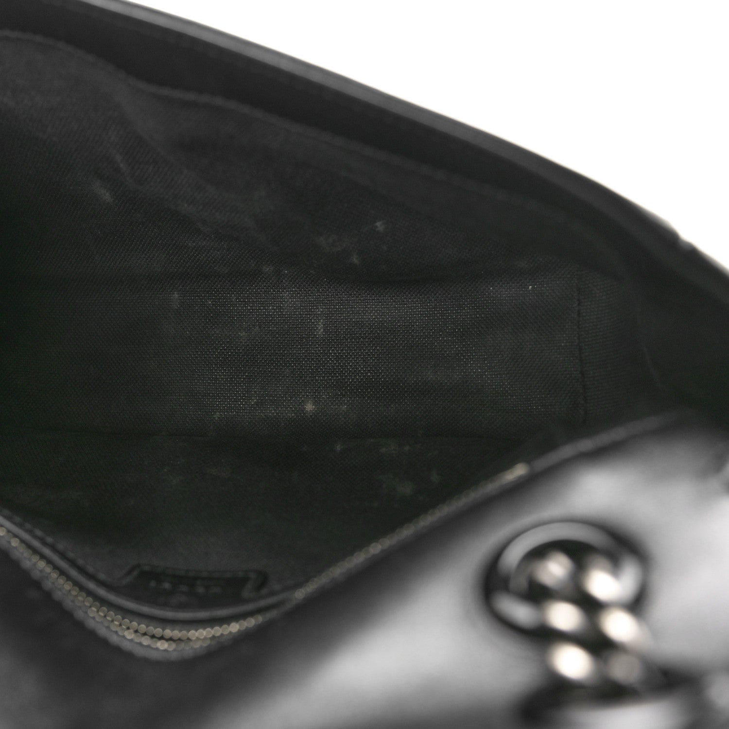 Gucci Calfskin Matelasse Monochrome Small GG Marmont Shoulder Bag Black 5 of 12