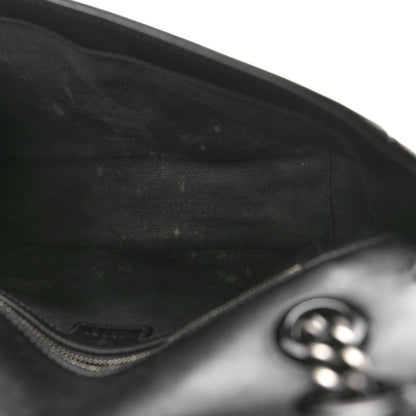 Gucci Calfskin Matelasse Monochrome Small GG Marmont Shoulder Bag Black 5 of 12