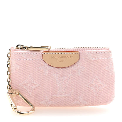 Louis Vuitton Monogram Denim Key Pouch Washed Pink 1 of 7
