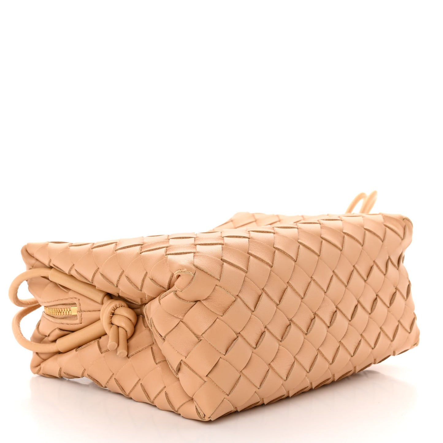 Nappa Intrecciato Small Loop Camera Bag Almond