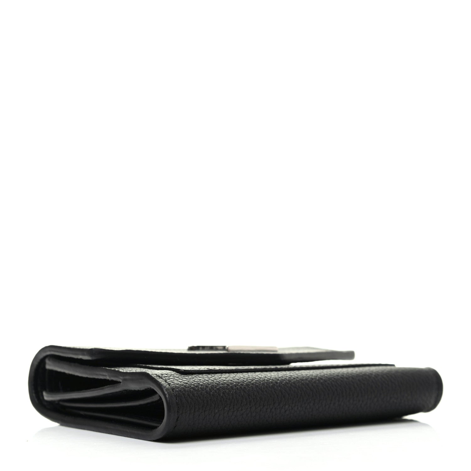 Louis Vuitton Soft Calfskin My Lockme Compact Wallet Black 4 of 8