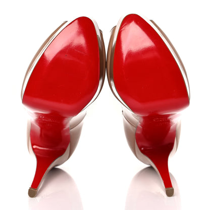 Christian Louboutin Patent Lady Peep 150 Pumps 36 Nude 5 of 8