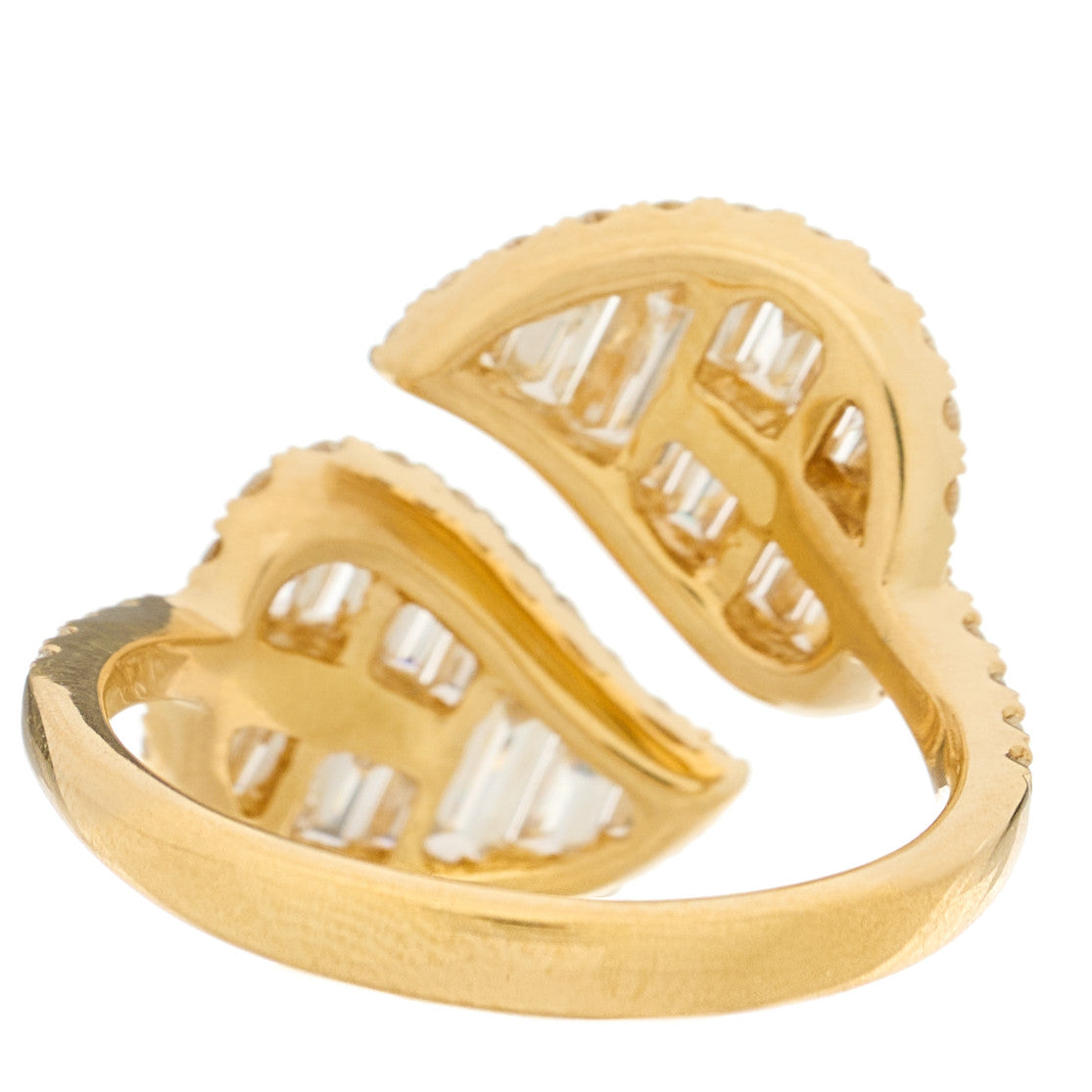 Anita Ko 18K Yellow Gold Diamond Medium Palm Leaf Ring 53 6.25 3 of 4