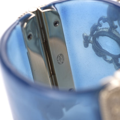 Chanel Resin Gripoix Pearl CC Cuff Blue 5 of 6